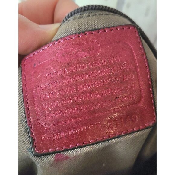 15" Vtg COACH Legacy Graphite Berry Textured Leather Molly Satchel Purse #21140 - Picture 6 of 6